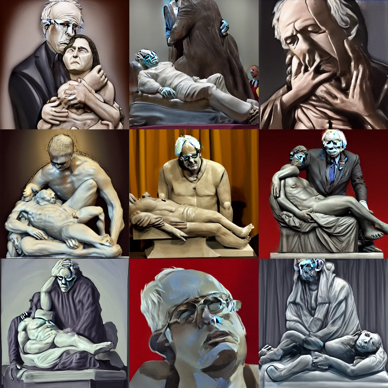 Prompt: Bernie Sanders pieta