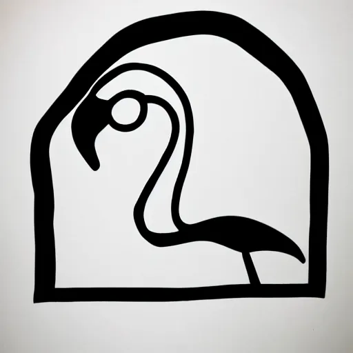Image similar to minimal minimalist one single continuous line flamingo abstract