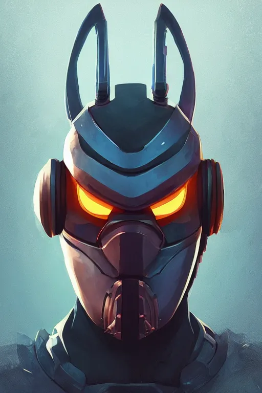 Image similar to epic mask helmet robot ninja portrait stylized as fornite style game design fanart by concept artist gervasio canda, behance hd by jesper ejsing, by rhads, makoto shinkai and lois van baarle, ilya kuvshinov, rossdraws global illumination radiating a glowing aura global illumination ray tracing hdr render in unreal engine 5