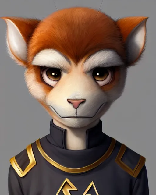 Image similar to character concept art of a cute young male anthropomorphic startrek furry | | cute - fine - face, pretty face, key visual, realistic shaded perfect face, fine details by stanley artgerm lau, wlop, rossdraws, james jean, andrei riabovitchev, marc simonetti, and sakimichan, trending on artstation