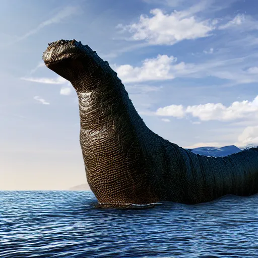 Image similar to Loch Ness Monster, realistic, extremly detailed, 8k, sharp, photo