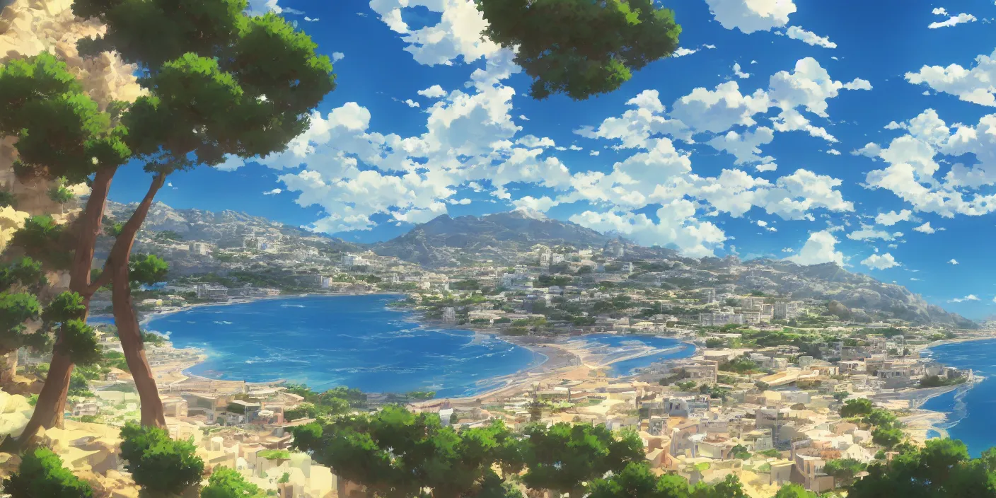 Prompt: beautiful anime Costa Blanca by makoto shinkai, 8k wallpaper