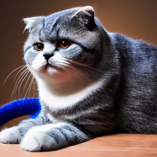 Prompt: portrait photo of scottish fold cat wearing as captain america, blue tabby fur, highly detailed, high resolution, cosplay photo, stunning, bokeh soft, trending on instagram, by professional photographer, soldier clothing, shot with a canon
