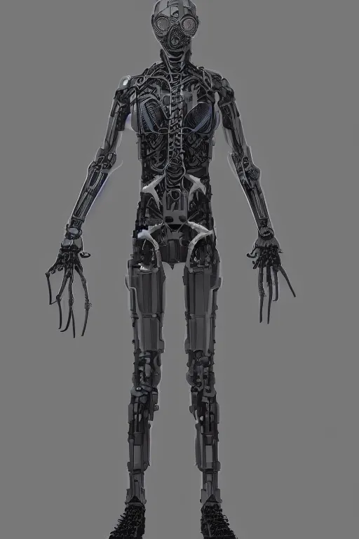 Prompt: symmetry!! full body female human anatomy concept, greeble panels, gun metal grey, cyborg limbs, doctor octopus, digital art, in the style of ben lol, brian sum, ramil sunga, herbert lowis, furio tedesschi, christopher cao, artstation, pinterest, deviantart, photoshop, octane render, unreal engine