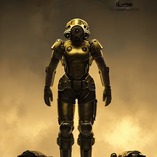 Image similar to unknown Fallout 5 character portrait, partially clothed in metal-plated ballistic armor, atmospheric lighting, painted, intricate, volumetric lighting, beautiful, golden hour, sharp focus, ultra detailed, by Leesha Hannigan, Ross Tran, Thierry Doizon, Kai Carpenter,Ignacio Fernández Ríos