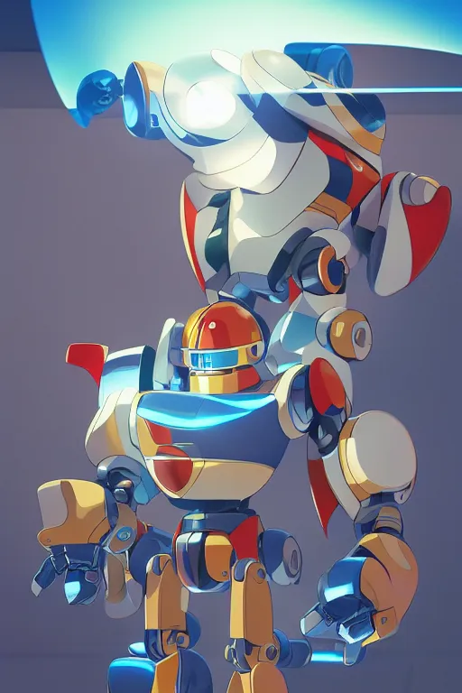 Image similar to metabots medabots medarotto medarot robot minimalist comics, behance hd by jesper ejsing, by rhads, makoto shinkai and lois van baarle, ilya kuvshinov, rossdraws global illumination ray tracing hdr radiating a glowing aura