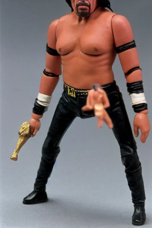 Image similar to danny trejo as a 1 9 8 0 s wrestling action figure