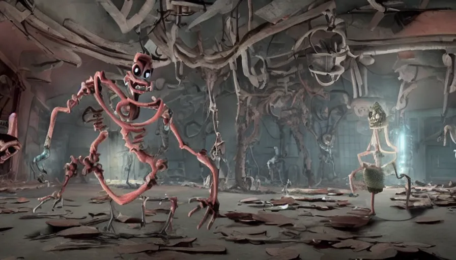 Image similar to a still from 1 3 ghosts directed by pixar animation studio