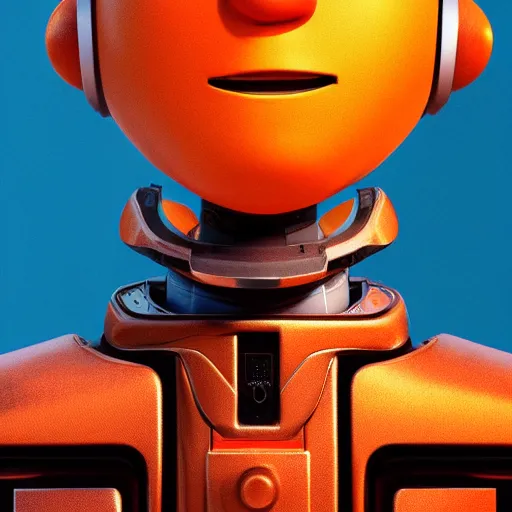 Image similar to full body portrait of a robot painting canvas, big head, high detail, beautiful light, depth of field, sharp focus, clean design, 4 k, pixar, colorful, octane render