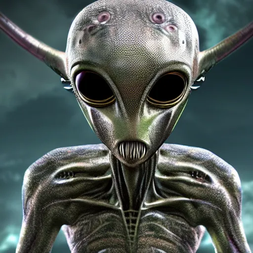 Prompt: type of alien most likely to invade earth, ultra realistic photo in 4 k, highly detailed, intricate, life like