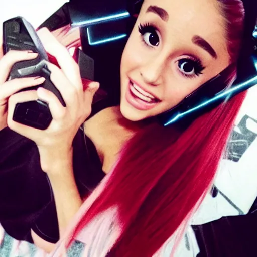 Image similar to ariana grande as a gamer girl