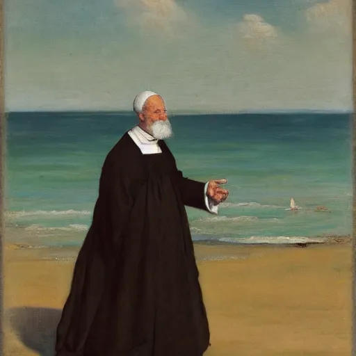 Image similar to A priest on the beach, Falter John Philip