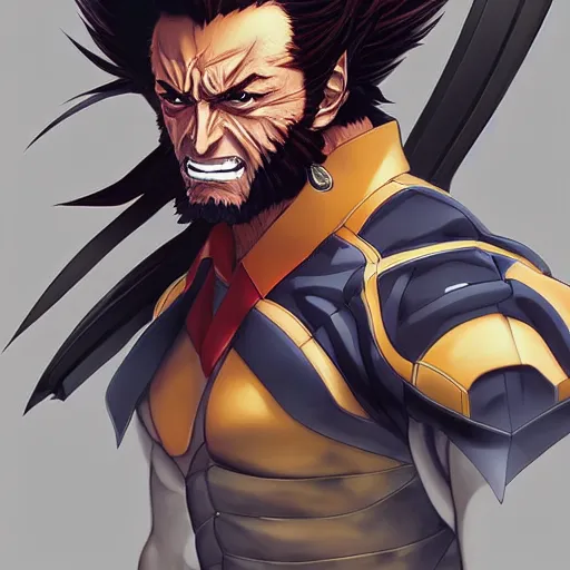 Image similar to anime portrait of Wolverine as an anime antagonist by Stanley Artgerm Lau, WLOP, Rossdraws, James Jean, Andrei Riabovitchev, Marc Simonetti, and Sakimichan, trending on artstation