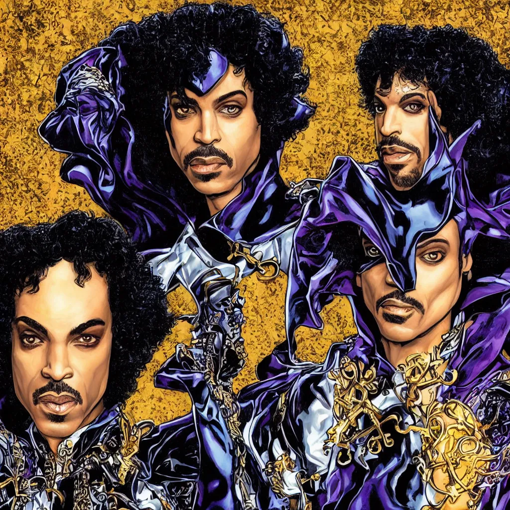 Image similar to a highly detailed portrait of prince as gemini in a batman film