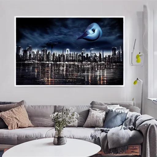 Image similar to nest birds city landscape photorealistic