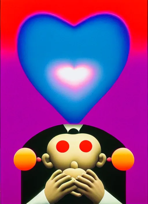 Image similar to love by shusei nagaoka, kaws, david rudnick, airbrush on canvas, pastell colours, cell shaded, 8 k