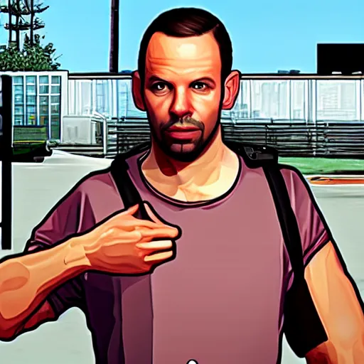 Image similar to andrew tate as a gta character