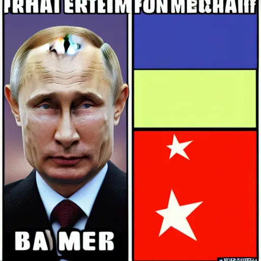 Image similar to meme of putin