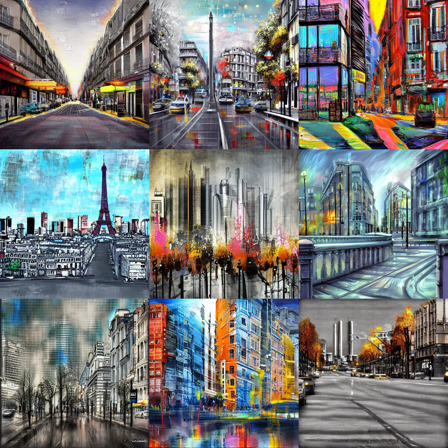 Prompt: urban landscape by renowned artist Paris Phoibe, digital art