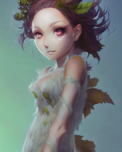 Image similar to character concept art of an anime dryad | | cute - fine - face, pretty face, realistic shaded perfect face, fine details by stanley artgerm lau, wlop, rossdraws, james jean, andrei riabovitchev, marc simonetti, and sakimichan, tranding on artstation