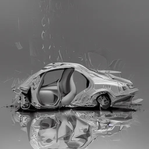 Prompt: car Ash Thorp khyzyl saleem car : medium size : in oil liquid, organic architecture medium sizeforms : 7, u, x, y, o medium size forms: Kazimir Malevich forms : brutalist medium size forms: keyshot, unreal engine 5, high reflections, oil, liquid, high glossy, ultra detailed, 4k, 8k, 16k: blade runner 2049 colors