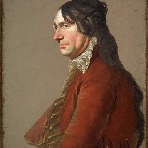 Image similar to Jerma985 wearing a colonial wig in an 18th century 1700's Painting, detailed, highly detailed, heroic, epic, complex, very detailed, realistic, HD quality, 8k resolution, body and headshot, Oil Painting, 18th century Painting of Jerma985, 18th century, 1700's Painting Style, Painting, Trending on Artstation