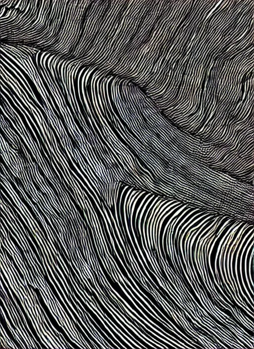 Image similar to white lines drawn topography mountain and hills on a black background