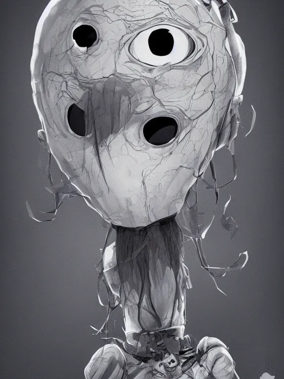 Image similar to Full shot of Kpop Cyclops idol with no face and an eyeball instead of head performing on stage. Orb Head. Sphere Head. Eyeball Head. Eye exam. Friendly horror. Realistic. Cryptid. Key Art. Fantasy Illustration. award winning, Artstation, intricate details, Hyperdetailed, 8k resolution.