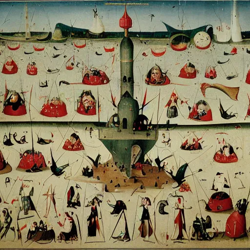 Image similar to ahvaz kamikaze hieronymus bosch