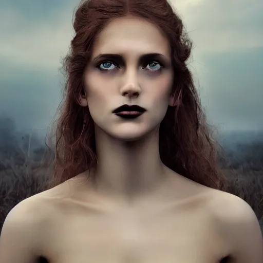 Prompt: photographic portrait of a stunningly beautiful gothic female in soft dreamy light at sunset, by edward robert hughes, annie leibovitz and steve mccurry, david lazar, jimmy nelsson, breathtaking, 8 k resolution, extremely detailed, beautiful, establishing shot, artistic, hyperrealistic, beautiful face, octane render