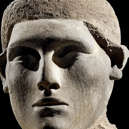 Image similar to archaeologists unearthing an ancient statue of Jerma985