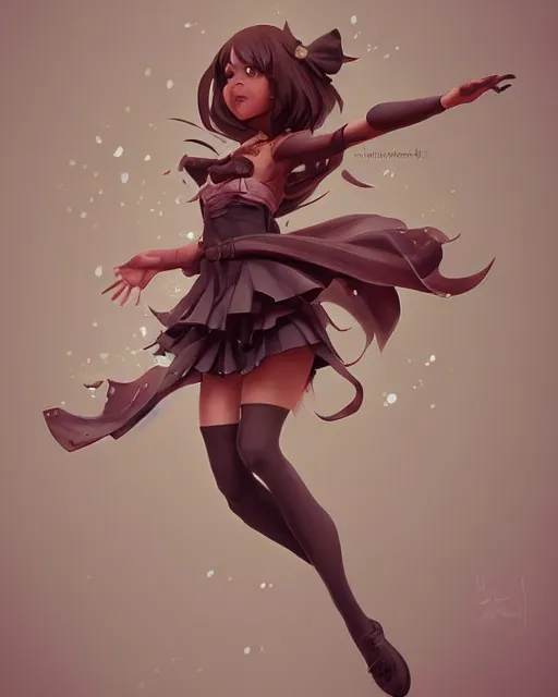 Image similar to a ( girl as personification of chocolate cupcake ), fantasy bakery, digital art by krenz cushart, laurie greasly, wlop, artgerm, intricate, ( highly detailed figure ), sharp focus, smooth, epic composition, joyful, unreal engine