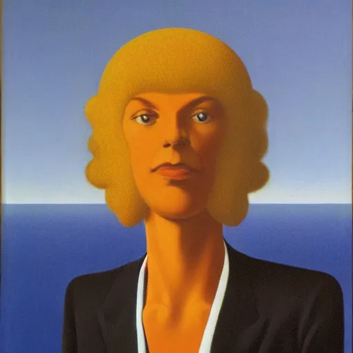 Image similar to La Clairvoyance by Rene Magritte