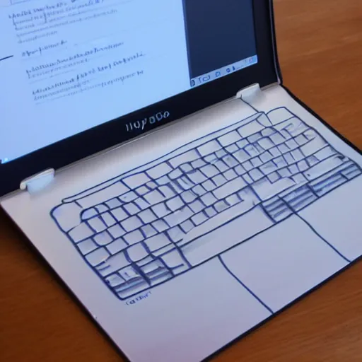 Prompt: edible laptop prototype, hyperrealistic, ultra high detail