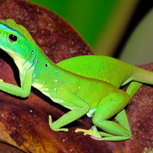 Prompt: green anole,