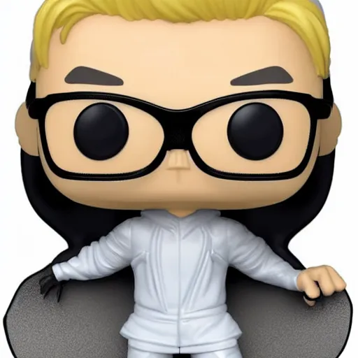 Image similar to funko pop, white man with blonde hair, xqc, 3d character model, funko pop, white background