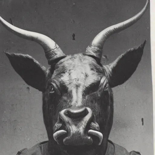 Image similar to inmate with bull head