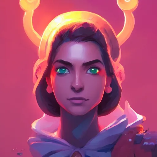 Image similar to profile portrait, maya ali mage, gloomhaven, dynamic lighting, gaudy colors, octane render aesthetic, matte painting concept art, official fanart behance hd artstation by jesper ejsing, by rhads and makoto shinkai and lois van baarle and ilya kuvshinov and rossdraws