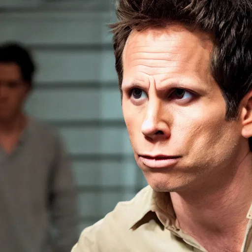 Image similar to dennis reynolds staring menacing into the camera