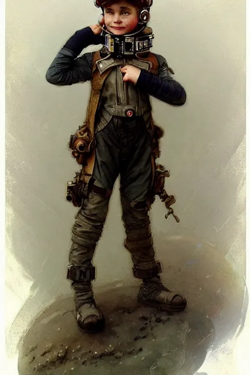 Image similar to ( ( ( ( ( 2 0 5 0 s retro future 1 0 year boy old super scientest in space pirate mechanics costume full portrait. muted colors. ) ) ) ) ) by jean - baptiste monge!!!!!!!!!!!!!!!!!!!!!!!!!!!!!!