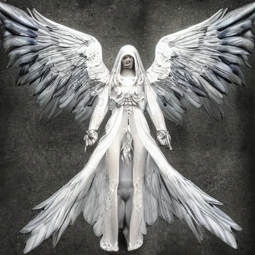 Image similar to Seraphim, Hyper Detailed, Photo Realistic, Horror, Light