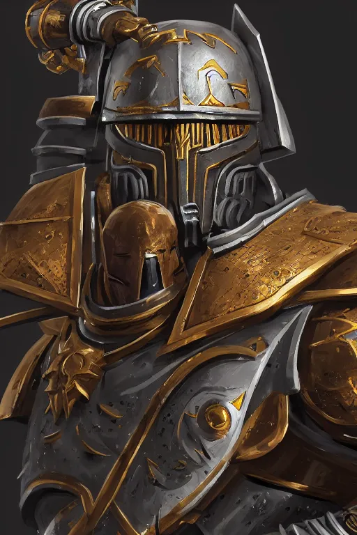 Image similar to armor portrait heros warhammer 4 0 k horus heresy fanart - the primarchs emperor by johannes helgeson animated with vfx concept artist & illustrator global illumination ray tracing hdr fanart arstation zbrush central hardmesh 8 k octane renderer comics stylized