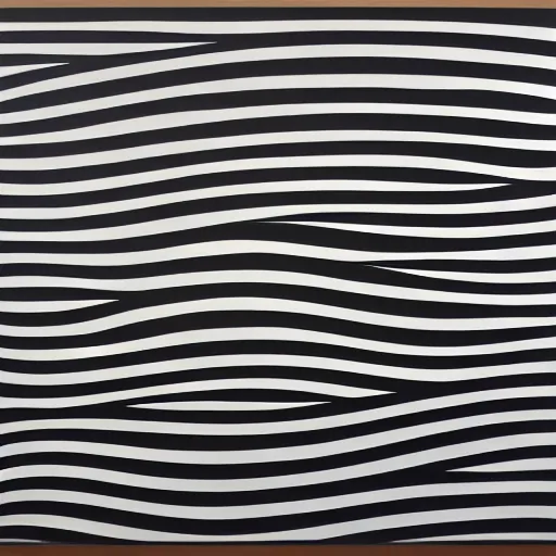 Prompt: river shapes water shapes curves bridget riley sol lewitt bryce marden museum of modern art new york