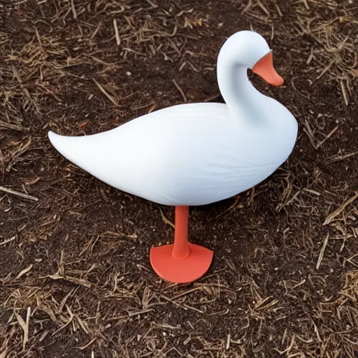 Image similar to a goose shaped like a pumpkin