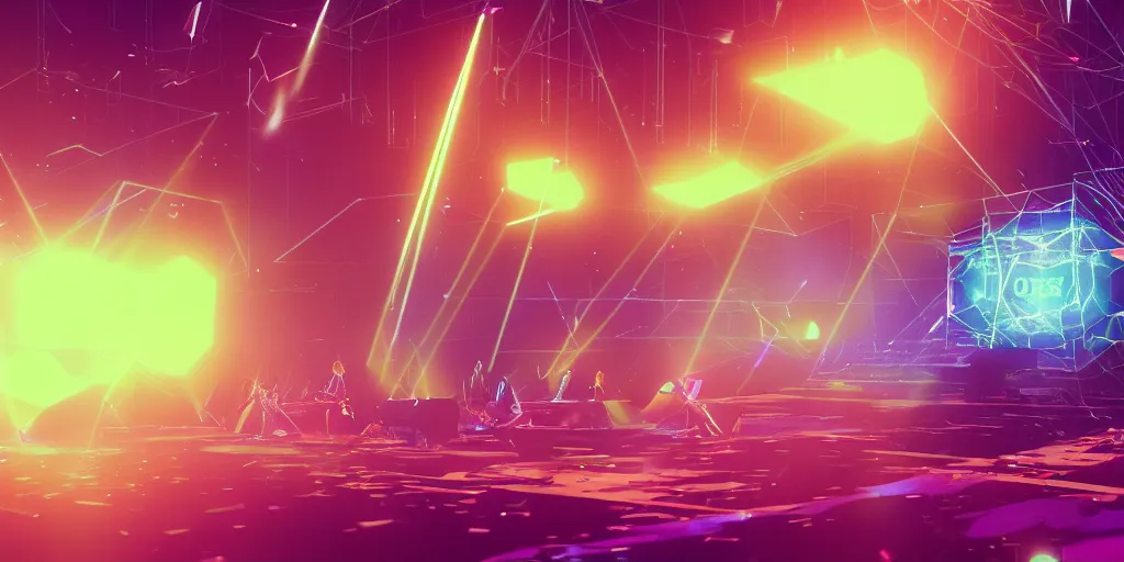 Prompt: odesza concert visuals, 3 d, unity, blender, c 4 d, octane