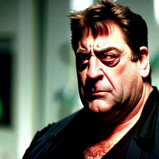 Prompt: john goodman as neo in the matrix