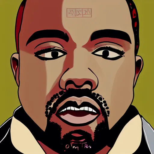 kanye in the style of anime created by an ai : r/Kanye