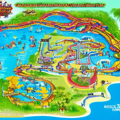 Image similar to ancient mayan waterpark map