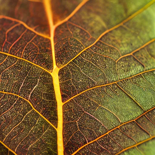 Image similar to close - up of the venatures of a leaf, canon eos r 3, f / 1. 4, iso 2 0 0, 1 / 1 6 0 s, 8 k, raw, unedited, symmetrical balance, in - frame,