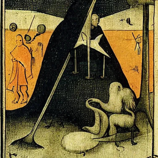 Prompt: tarot card designed by hieronymous bosch.